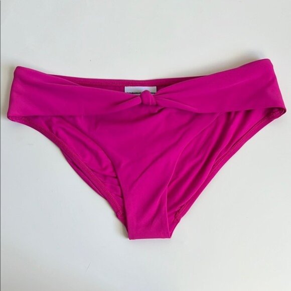 NWOT Robin Piccone Olivia Knot Front High Leg Bikini Bottoms - L - Picture 2 of 5